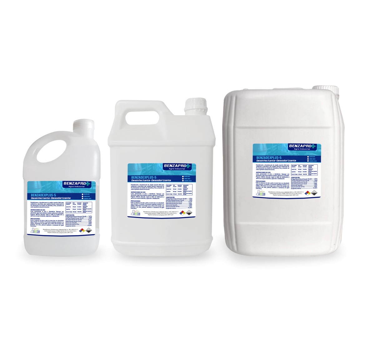 BENZADEXPLUS-5 DESINFECTANTE - DESODORIZANTE