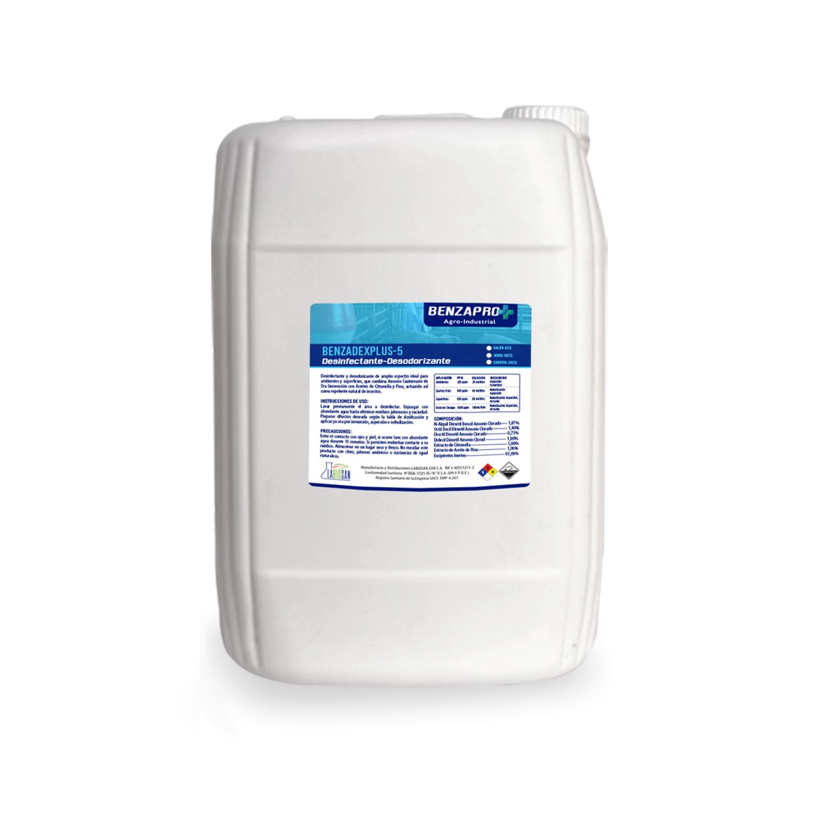 BENZADEXPLUS-5 DESINFECTANTE - DESODORIZANTE