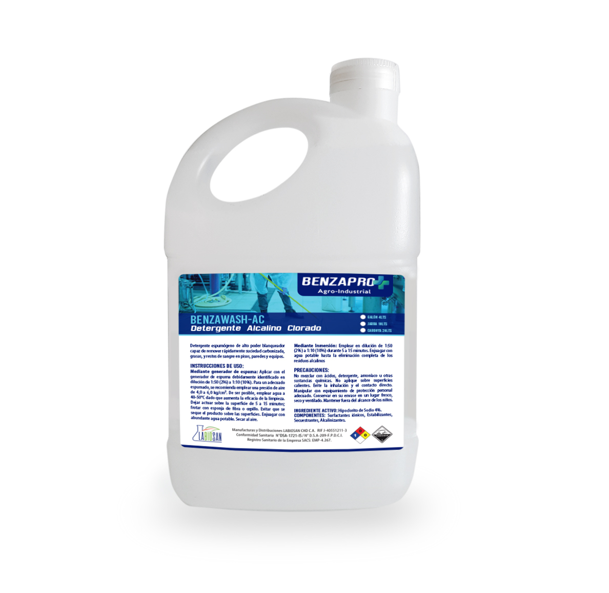 BENZAWASH-AC DETERGENTE ALCALINO CLORADO